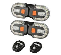 4 Pcs Tail Light With Turn Signal, Wireless Remote, Usb Rechargeable, Abs Housing, Split Design For Night Riding