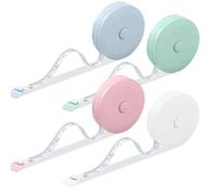 4 Pcs Tape Measure 150cm / 60inch Sewing Measuring Tape Retractable Tailor Tape Measure for Measure Length, Chest, Waist