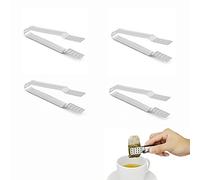 4 Pcs Tea Bag Spoon Stainless Steel Tea Bag Grabber Ice Cube Mini Tongs Mini Sugar Clip for Loose Tea Loose Leaf Gripping Ice Cubes