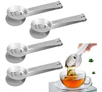 4 Pcs Tea Bag Squeezer Tongs Stainless Steel Tea Bag Strainer Teabag Tong Strainer Holder for Tea Bags Ice Sugar Cubes