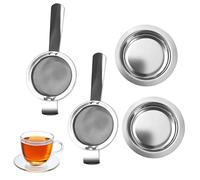 4 Pcs Tea Strainer Fine Mesh Set with Drip Bowl, Tea Strainer Stainless Steel, Durable Fine Sieve for Juice Flour Egg Coffee