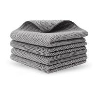 4 PCS Tea Towels Kitchen 30 X 30 cm Microfibre Tea Towels, Kitchen Teas Towel & Waffle Weave,Dish Towel,Super Absorbent, Soft and Thick, with Hanging Loops