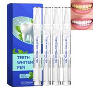 4 Pcs Teeth Whitening Pen,Fast & Effective Tooth Whitening Pens Gel Essence,5 Minute Effective Whitener Bleach Pen,No Sensitivity,Deeply Cleaning Gums,Travel Friendly, Showcasing a Perfect Smile