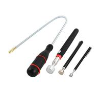 4 Pcs Telescoping Magnetic Pickup Tools, Durable Magnet Pick Up Tools with Non-Slip Handle and Pocket Clip Portable Telescopic Magnet Stick for Screws Nuts (1.5LB 5LB 10LB)