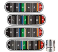 4 Pcs Temperature Sticker Adhesive Coffee Strip Water Temperature Tester for Metal Coffee Milk Jugs, Stick On Thermometer Strip up to 70℃