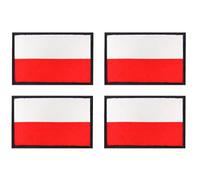 4 PCS The Republic of Poland Polish Flag Patch Embroidered Tactical Applique Iron On/Sew On Emblem Patches for Clothing,Backpack,Jacket,Jeans,Costume,T-Shirt,Jersey,Repair,Craft