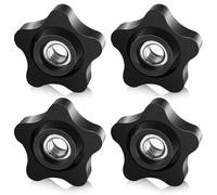 4 Pcs Threaded Knobs 5/16-18 Knob Star Knobs Female Thread Knobs Clamping Nuts Knobs Thumb Screw Threaded Knobs for T Track Bolts Jigs Knobs