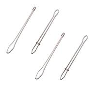 4 Pcs Threader Tweezer, Elastic Cord Stainless Steel Threader Drawstring Threader Tweezers Elastic Band Threading Aid Household Crafting Rope Cord Pulling Thread Tool for DIY