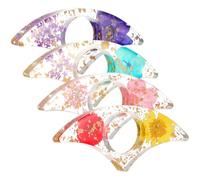 4 PCS Thumb Book Page Holder Dried Flower Book Page Holder Transparent Bookmark Thumb Bookpage Holders Spreader Homemade Books Accessories for Bookworms Teachers Students Reading Lovers