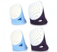 4 Pcs Thumb Guard Finger Protectors Sewing Thimble for Sewing Knitting Quilting Poke A Dot Book Cross Stitch