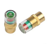 4 Pcs Tire Pressure Indicator Valve Stem for Cars with Visual Display Showing Green Normal Yellow Low Red Critical Pressure Zones (D)