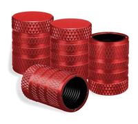 4 Pcs Tire Valve Stem Cap Universal Anodized Aluminum Car Tire Stem Covers for SUV Cars Bike Motorcycles Trucks, Red.red car valve caps