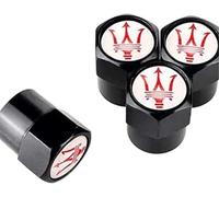4 Pcs Tire Valve Stem Caps for Maserati GranTurismo MC20, Dust Proof Valve Cover Corrosion Resistant Premium Leak-Proof Tyre Caps for Car,A