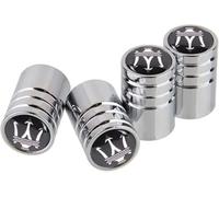 4 Pcs Tire Valve Stem Caps for Maserati Grecale Levante, Dust Proof Valve Cover Corrosion Resistant Premium Leak-Proof Tyre Caps for Car,B