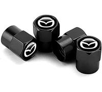 4 Pcs Tire Valve Stem Caps for Mazda 2 3 4 5 6 8, Dust Proof Valve Cover Corrosion Resistant Premium Leak-Proof Tyre Caps for Car,Black