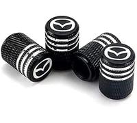 4 Pcs Tire Valve Stem Caps for Mazda 3 6 MX-5, Dust Proof Valve Cover Corrosion Resistant Premium Leak-Proof Tyre Caps for Car,A
