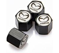 4 Pcs Tire Valve Stem Caps for Mazda 5 6 616 626 818 Kombi 929, Dust Proof Valve Cover Corrosion Resistant Premium Leak-Proof Tyre Caps for Car,Black