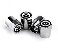 4 Pcs Tire Valve Stem Caps for Mazda M2 M3 M5 M6, Dust Proof Valve Cover Corrosion Resistant Premium Leak-Proof Tyre Caps for Car,Silver