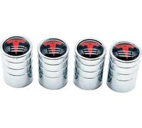 4 Pcs Tire Valve Stem Caps for Tesla Model 3 2023-, Dust Proof Valve Cover Corrosion Resistant Premium Leak Proof Tyre Caps for Car,C