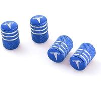 4 Pcs Tire Valve Stem Caps for Tesla Model S Model X Model 3 Model Y, Dust Proof Valve Cover Corrosion Resistant Premium Leak Proof Tyre Caps for Car,B