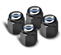 4 Pcs Tire Valve Stem Caps for Volvo C70 2005 2006 2007 2008 2009 2010 2011 2012 2013, Dust Proof Valve Cover Corrosion Resistant Premium Leak Proof Tyre Caps for Car,A