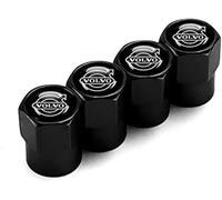 4 Pcs Tire Valve Stem Caps for Volvo V60CrossCountry, Dust Proof Valve Cover Corrosion Resistant Premium Leak-Proof Tyre Caps for Car,A