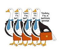 4 Pcs Today I'm A Serious Goose Sticker - Funny Laptop Decal for Water Bottles, Hydro Flasks, Coolers - Vinyl Sarcastic Sticker, Silly Goose S-ticker for Coworker Gifts - Cool S-tickers & Magnets