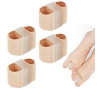 4 Pcs Toe Separators,Breathable Gel Toe Separators,Soft Skin Friendly Bunion Corrector,Hammer Toes Straightener,Elasticity Hammer Toes Separator,for Feet Women Men Digit Correct,Overlapping Digit