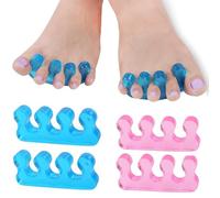 4 Pcs Toe Separators, Toe Stretcher Toe Spacers Toe Stretchers Separators for Overlapping Toes Bunions Hammer Toe Foot Pain Relief