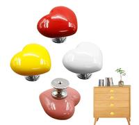 4 Pcs Toilet Button Pusher Toilet Flush Button Pusher Design Love Heart Shaped Toilet Tank Button Toilet Press Tool for Toilet Lid and Tank Toilet Flush Top Push Button for Women Long Nail