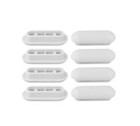 4 Pcs Toilet Seat Buffers - Seat Rubber Replacement Set, White Push-in Buffers for D Shaped Soft Close and Models (White)