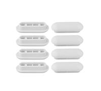 4 Pcs Toilet Seat Buffers - Seat Rubber Replacement Set, White Push-in Buffers, Noise Dampening Bumpers Gasket for D Shaped Soft Close and Models