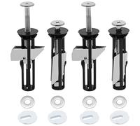 4 Pcs Toilet Seat Fixings, Toilet Seat Hinges Stainless Steel with Washers, Replacement Fixing Kits for Top Lid Hinges, Easy to Install Toilet Seat Fixings, Maintenance Accessories Universal