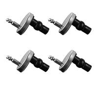 4 Pcs Toilet Seat Hinges Fixings, Quick Release Top Fix Blind Hole Fittings Expanding Rubber Screws, Home Office Restroom (T 55mm)