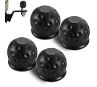 4 PCS Tow Ball Cover, Abrasion-Resistant Tow Bar Cover Universal TowBall Cap 50mm Rubber Trailer Hitch Ball Head for Towing Trailer Caravan Truck Car
