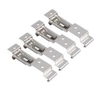 4 Pcs Trailer Number Plate Holder, License Plate Bracket, Stainless Steel Number Plate Clips, Frame Number Plate Holders Stainless Spring Loaded Steel for Trailers Caravans