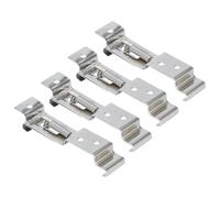 4 Pcs Trailer Number Plate Holders, Number Plate Clips, Spring Loaded Frameless Mount Stainless Steel License Plate Bracket for Campervan Trailers Trucks Caravans Car Registration Plates Reg Plates