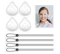 4 Pcs Transparent Eye Shield After Surgery, 9 Hole Plastic Ventilated Clear Eye Patches After Cataract Surgery Recovery, Adjustable Durable Protective Eye Masks, Eye Care Accessories for Adults