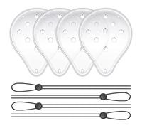 4 Pcs Transparent Eye Shield, Eye Shield After Cataract Surgery, Eye Patches for Adults, Ventilated 9-Hole Protective Eye Patches with Adjustable Strap, Breathable Eye Masks, Eye Care Accessories