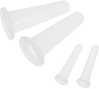 4 Pcs Transparent Massage Cupping Set Silicone Mini Facial Cups Face Massager Helper Skin Care Neck Back Eyes Massaging Cup Safe to Use, Don't Worry About Burns Health Care Massage Tools