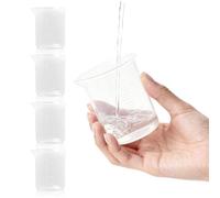 4 PCS Transparent Measuring Cups, 100ml Plastic Liquid Measure Jugs with Graduated for Kitchen and Lab Use