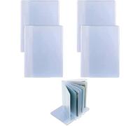 4 Pcs Transparent Plastic Wallet Inserts - Credit Card, Debit Card, ID & More (10/12/20/24 Slots)