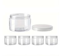 4 Pcs Travel Pots, travel Bottles for Toiletries, Empty Sample Pots for Sample, Make-Up, Empty Plastic Cosmetic Jars, Clear Travel Container, Mini Cosmetic Containers