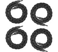 4 PCS Twisted Queue Barrier Ropes with Hooks, 3ft Crowd Control Ropes for Event Line Management and Post Attachment, Durable and Stylish Safety Solution
