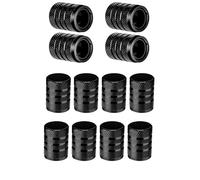 4 Pcs Tyre Valve Caps,Black Dust Caps for Car Tyres Tire Valve Stem Caps,Durable Universal Aluminum Tyre Dust Caps Stem Cover for Cars, Bike and Bicycle, Trucks,SUVs and Bikes (Black)