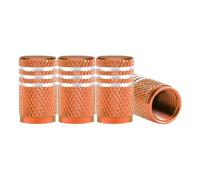 4 Pcs Tyre Valve Caps Cover For Audi SUV e-tron /Q2 /Q3 /Q4 e-tron/Q5/Q7 /Q8/Q8 e-tron, With O-Ring Dust Seal Metal Corrosion Resistant Car Wheel Caps Accessories,F Orange