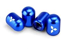 4 Pcs Tyre Valve Caps Cover For Mitsubishi Eclipse/Eclipse Cross /L200 /Outlander/Pajero, With O-Ring Dust Seal Metal Corrosion Resistant Car Wheel Caps Accessories,B Blue