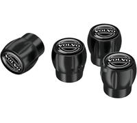 4 Pcs Tyre Valve Caps Cover For Volvo S40 S60 S80 S90 V40 V50 V60 V90 C30 C70 XC40 XC60 XC90, With O-Ring Dust Seal Metal Corrosion Resistant Car Wheel Caps Accessories,A Black