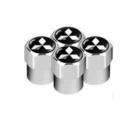 4 Pcs Tyre Valve Caps for Mitsubishi Triton L200 Spirit Lancer Pajero Mirage Ralliart, Air Leakproof Tyre Dust Caps Car Tire Valve Stem Caps Airtight Seal Tire Valve Cap Valve Covers Replacement