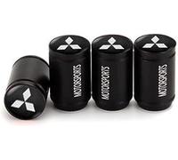 4 Pcs Tyre Valve Caps for Mitsubishi Triton L200 Spirit Lancer Pajero Mirage Ralliart, Air Leakproof Tyre Dust Caps Car Tire Valve Stem Caps Airtight Seal Tire Valve Cap Valve Covers Replacement